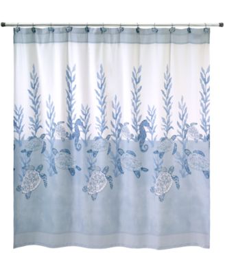 Avanti Caicos Sea Turtles Printed Shower Curtain, 72" x 72"