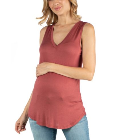 Женский трикотажный топ 24seven Comfort Apparel V-образный вырез для беременных