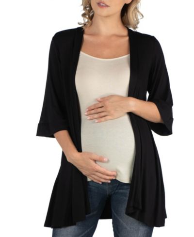Материнская кофта 24seven Comfort Apparel с открытым передом и рукавом длиной до локтя