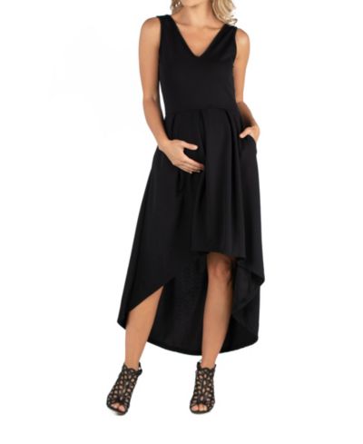 Женское беременное платье 24seven Comfort Apparel Sleeveless Fit and Flare High Low
