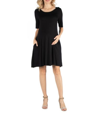 Платье-рубашка 24seven Comfort Apparel Soft Flare с деталями из карманами