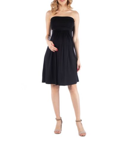 Материнское короткое платье 24seven Comfort Apparel с завышенной талией