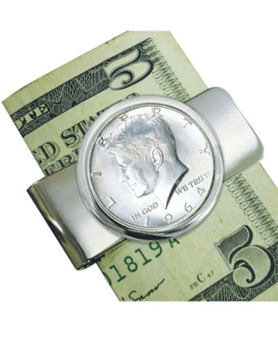 Мужской зажим для денег American Coin Treasures 1964 Silver JFK Half Dollar