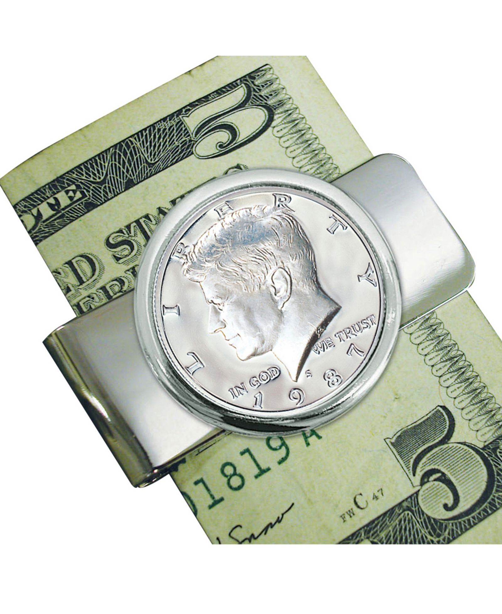 Мужской зажим для денег American Coin Treasures JFK Half Dollar