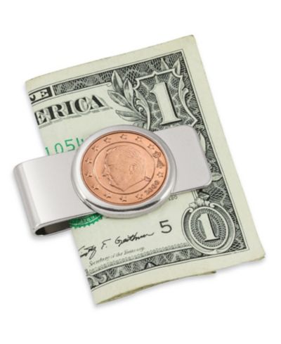 Мужской зажим для денег American Coin Treasures с монетой Бельгии короля Альберта II