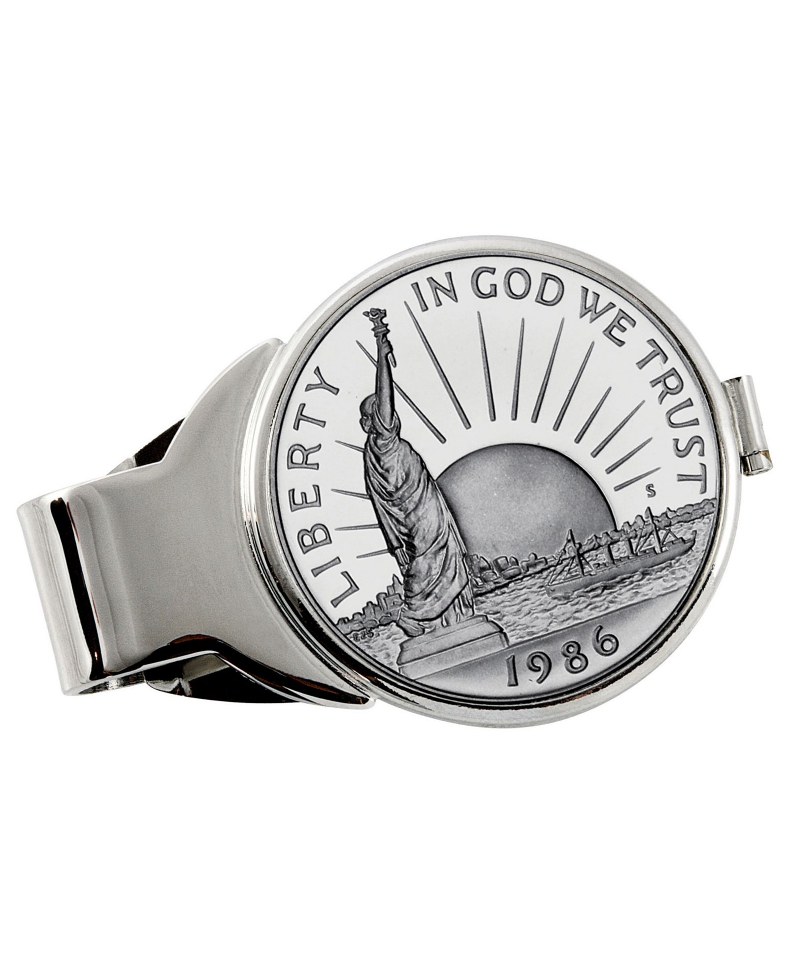 Мужской зажим для денег American Coin Treasures Statue of Liberty Commemorative Half Dollar Coin Money Clip