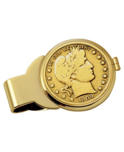 Мужской зажим для денег American Coin Treasures Gold-Layered Silver Barber Half Dollar Coin Money Clip