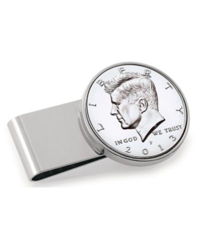 Мужской зажим для денег American Coin Treasures JFK Half Dollar из нержавеющей стали