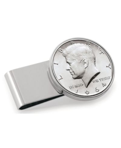 Мужской зажим для денег American Coin Treasures JFK 1964 Stainless Steel