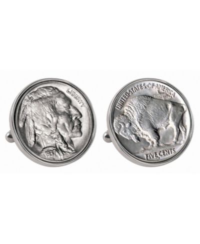 Запонки American Coin Treasures Buffalo Nickel Bezel Coin Cuff Links