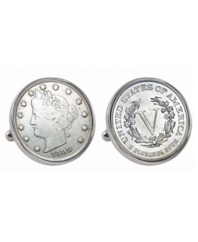 Запонки American Coin Treasures Liberty Nickel Bezel Coin Cuff Links