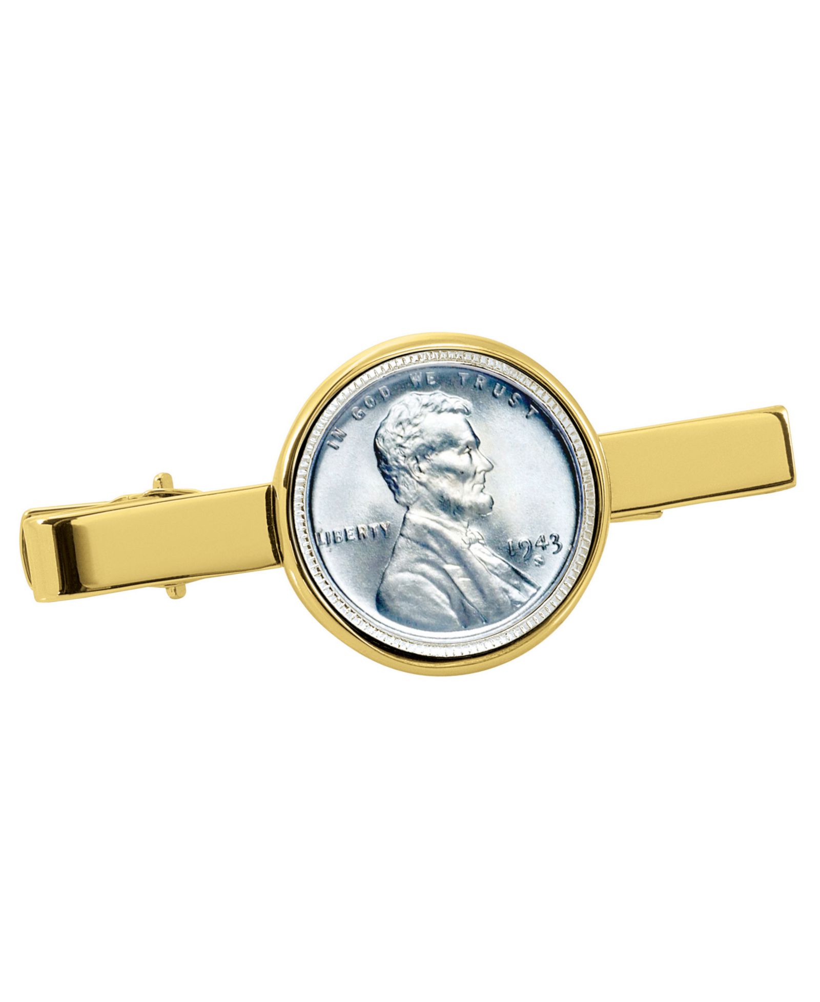 American Coin Treasures 1943 Lincoln Steel Penny Coin Tie Clip