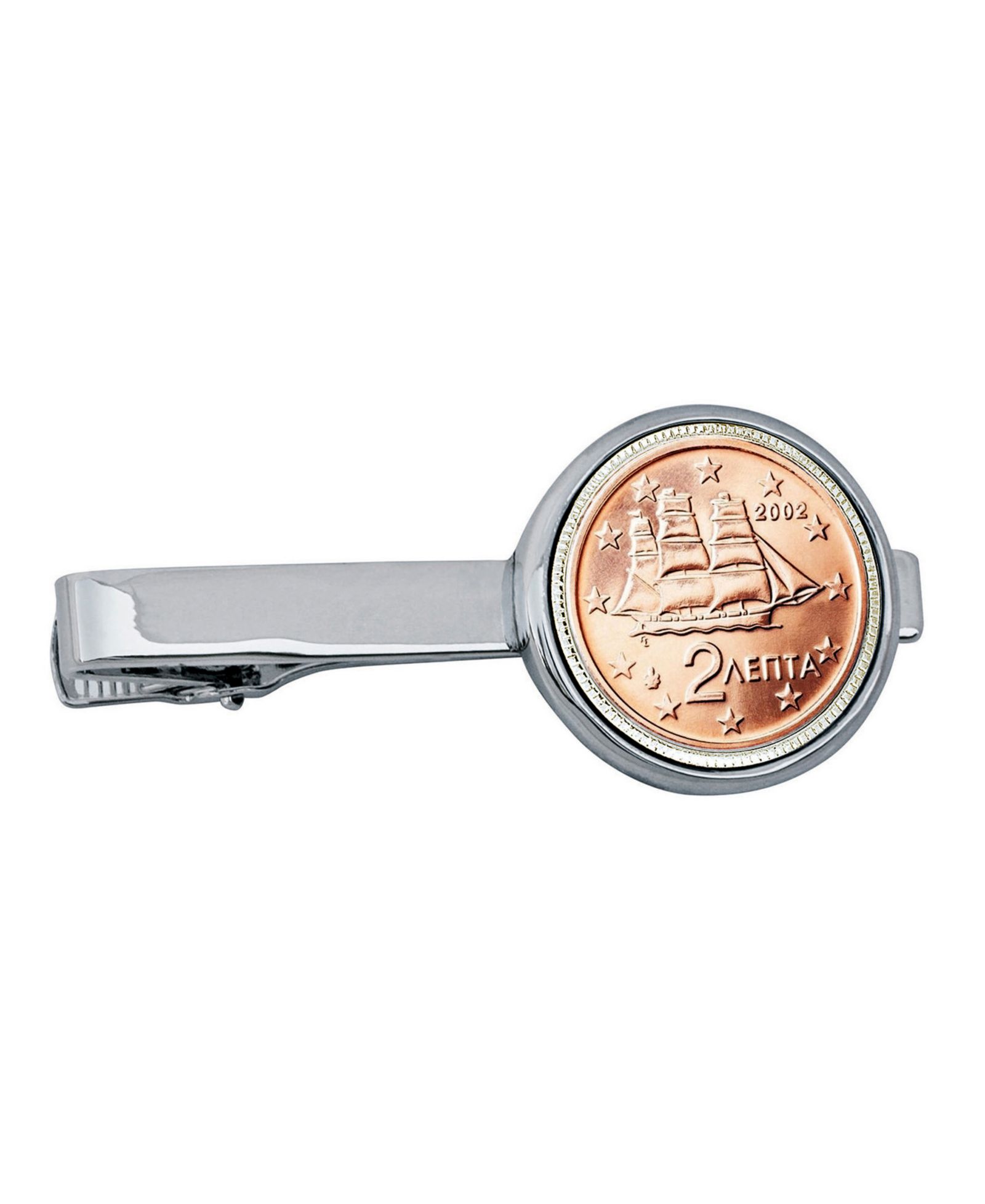 American Coin Treasures зажим для галстука с греческой монетой 2 Euro