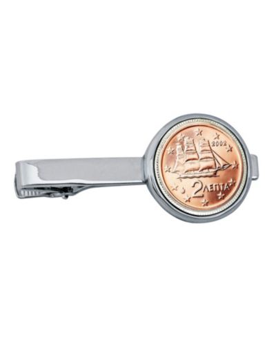 American Coin Treasures зажим для галстука с греческой монетой 2 Euro