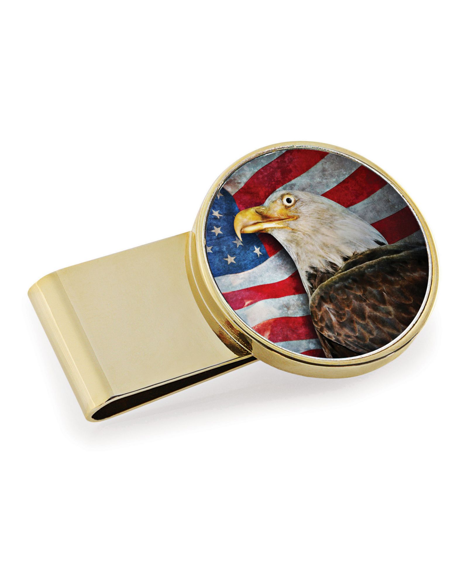 Мужской зажим для денег American Coin Treasures American Bald Eagle Colorized JFK Half Dollar из нержавеющей стали