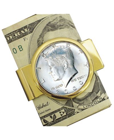 Мужской зажим для денег American Coin Treasures JFK Half Dollar Coin Money Clip