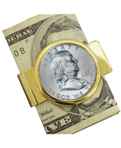 Зажим для денег American Coin Treasures Franklin Silver Half Dollar Coin Money Clip