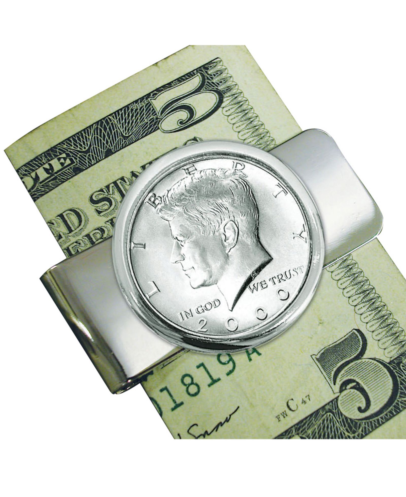 American Coin Treasures Мужской American Coin Treasures JFK Half Dollar Coin Money Clip