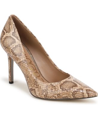 Light Sand Snake Print Leather