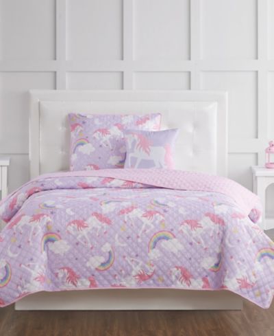 My World Kids Rainbow Unicorn 2-Pc. Quilt Set, Twin
