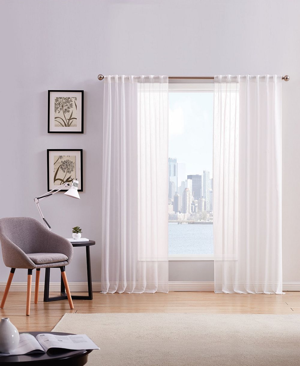 Style 212 Sheer 2 Piece Window Curtain