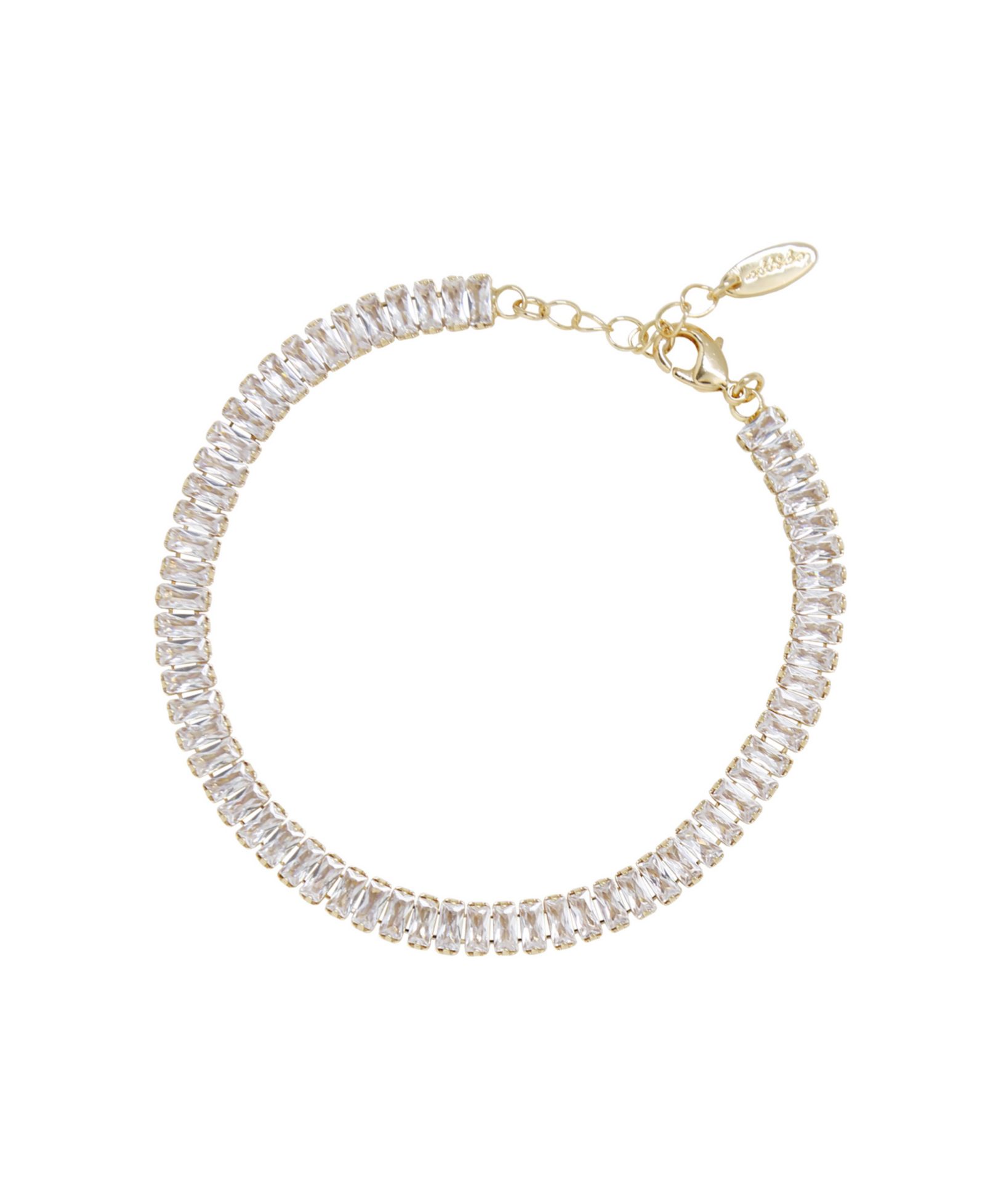 ETTIKA Rhinestone Baguette Women's Anklet