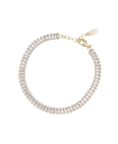 Женский браслет-анклет ETTIKA Rhinestone Baguette