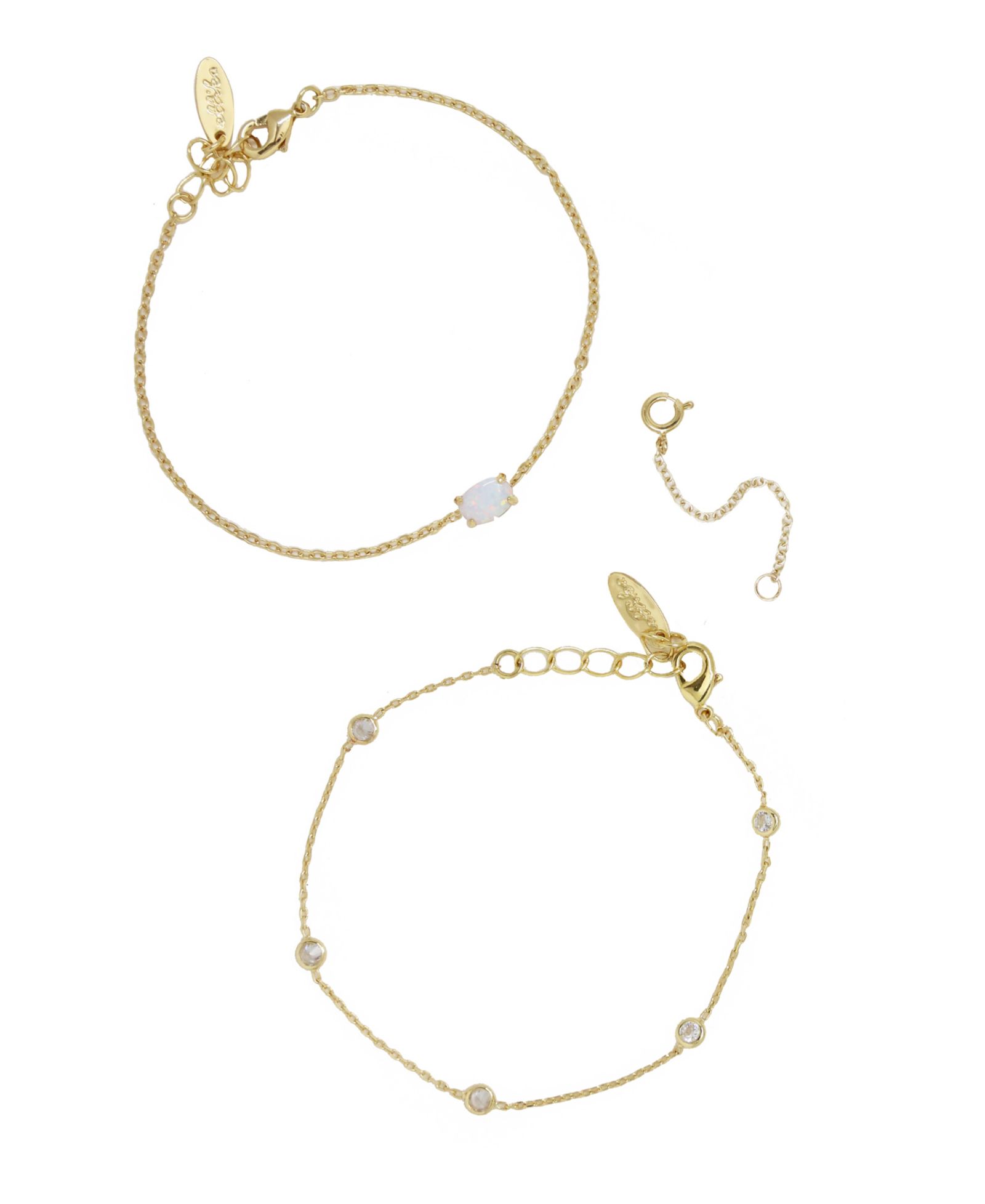 ETTIKA Opal Crystal Dainty Women's Bracelet Set with Extender Add On