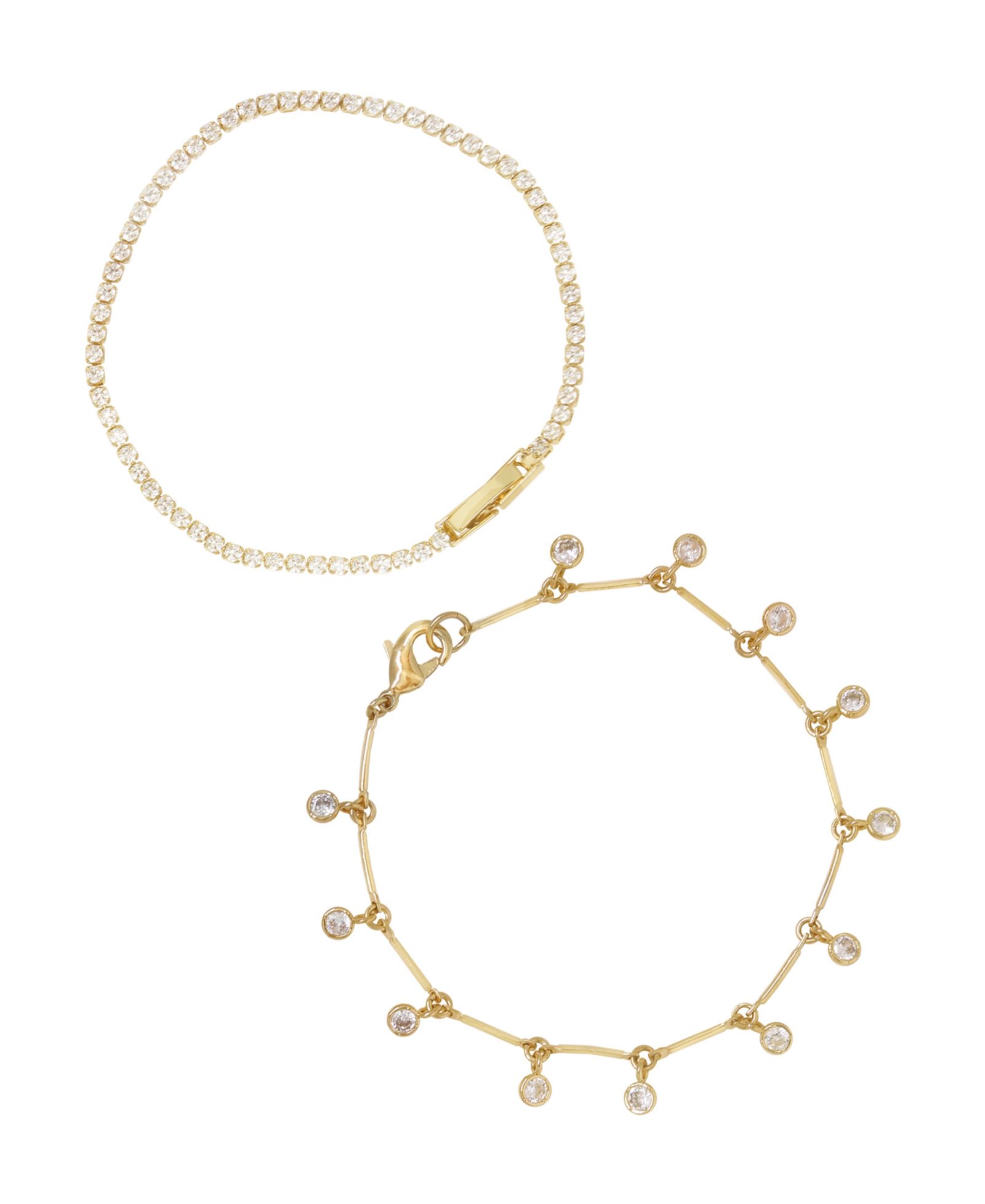 Женский набор браслетов ETTIKA Crystal Droplet Chain