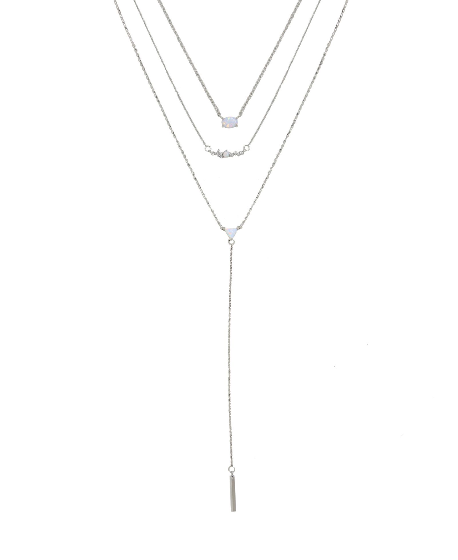 ETTIKA Layered opal lariat Женский necklace set of 3