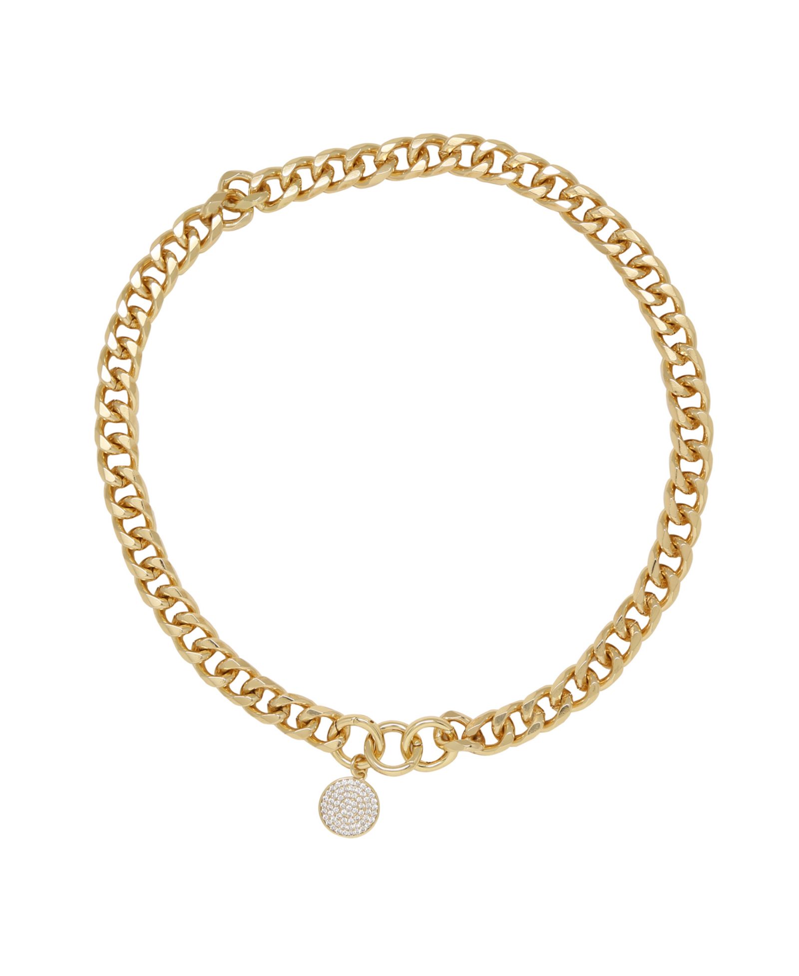 ETTIKA Crystal Disc Charm Chain Women's Necklace