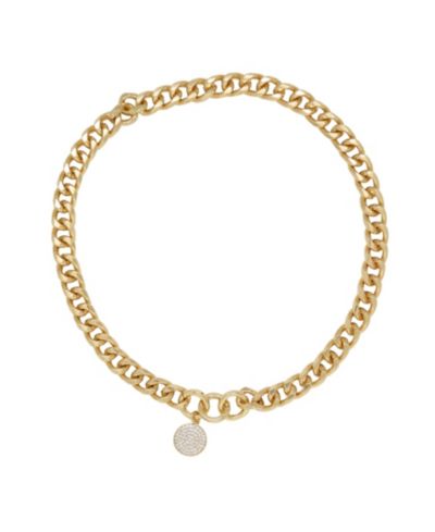 ETTIKA Crystal Disc Charm Chain Women's Necklace
