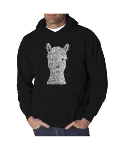 Мужское худи LA Pop Art Alpaca Word Art