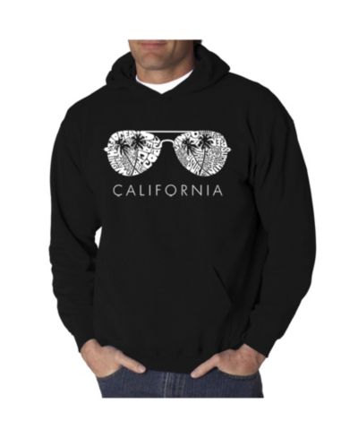 Мужской толстовка с капюшоном LA Pop Art California Shades Word Art