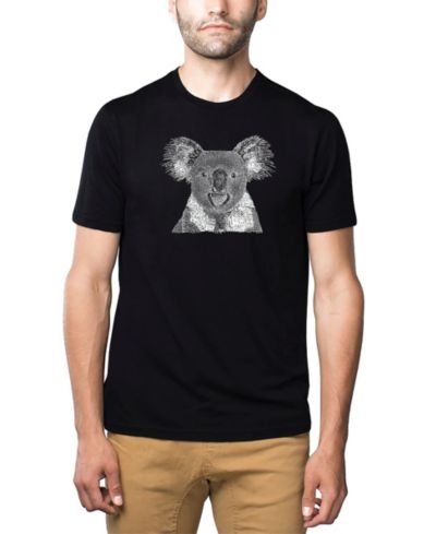 Мужская хлопковая футболка LA Pop Art Word Art - Koala