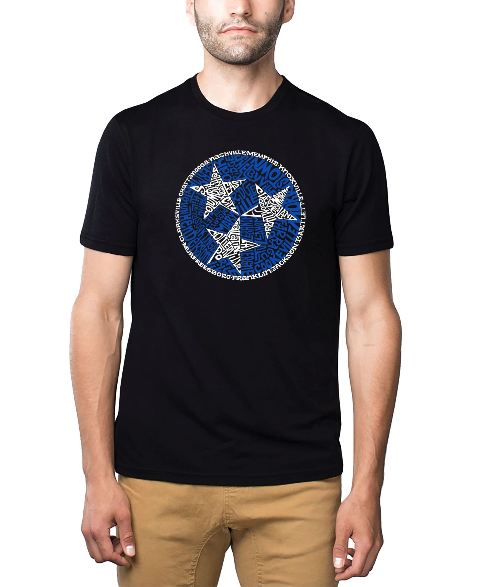 Мужская футболка LA Pop Art Premium Word Art, Tennessee Tristar