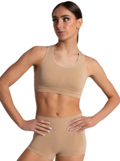 Capezio Женский бесшовный спортивный топ с открытой спиной