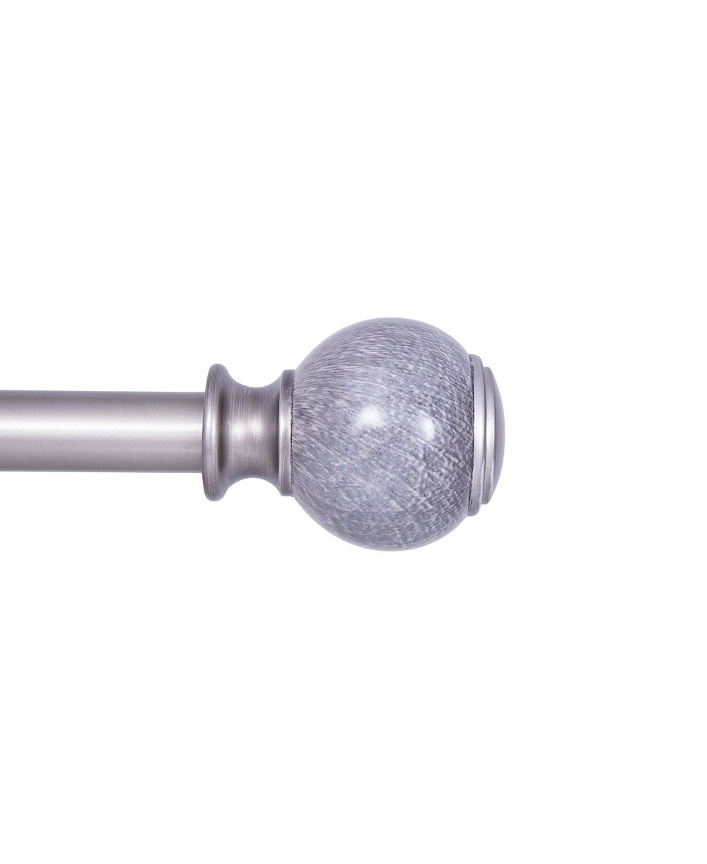 Kenney® Noah 1" Premium Decorative Window Curtain Rod 66-120" Pewter