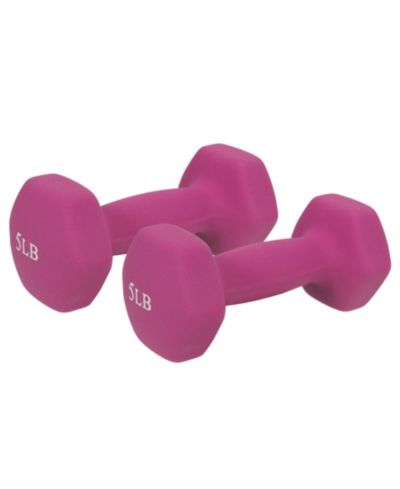 Sunny Health & Fitness Neoprene Dumbbells 5 lbs, Set of 2,  Anti-Slip, Anti-Roll