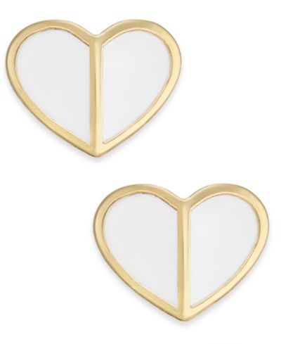 Серьги-гвоздики Kate Spade New York Gold-Tone Heart Stud