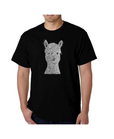 LA Pop Art Men's Word Art - Alpaca T-Shirt