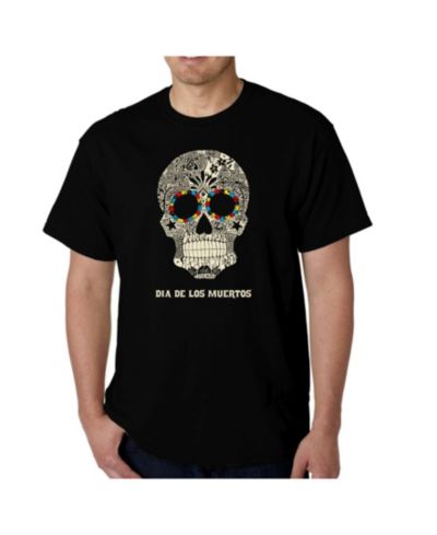 LA Pop Art Men's Word Art - Dia De Los Muertos T-Shirt