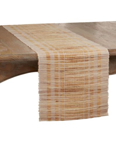 Saro Lifestyle Striped Water Hyacinth Runner