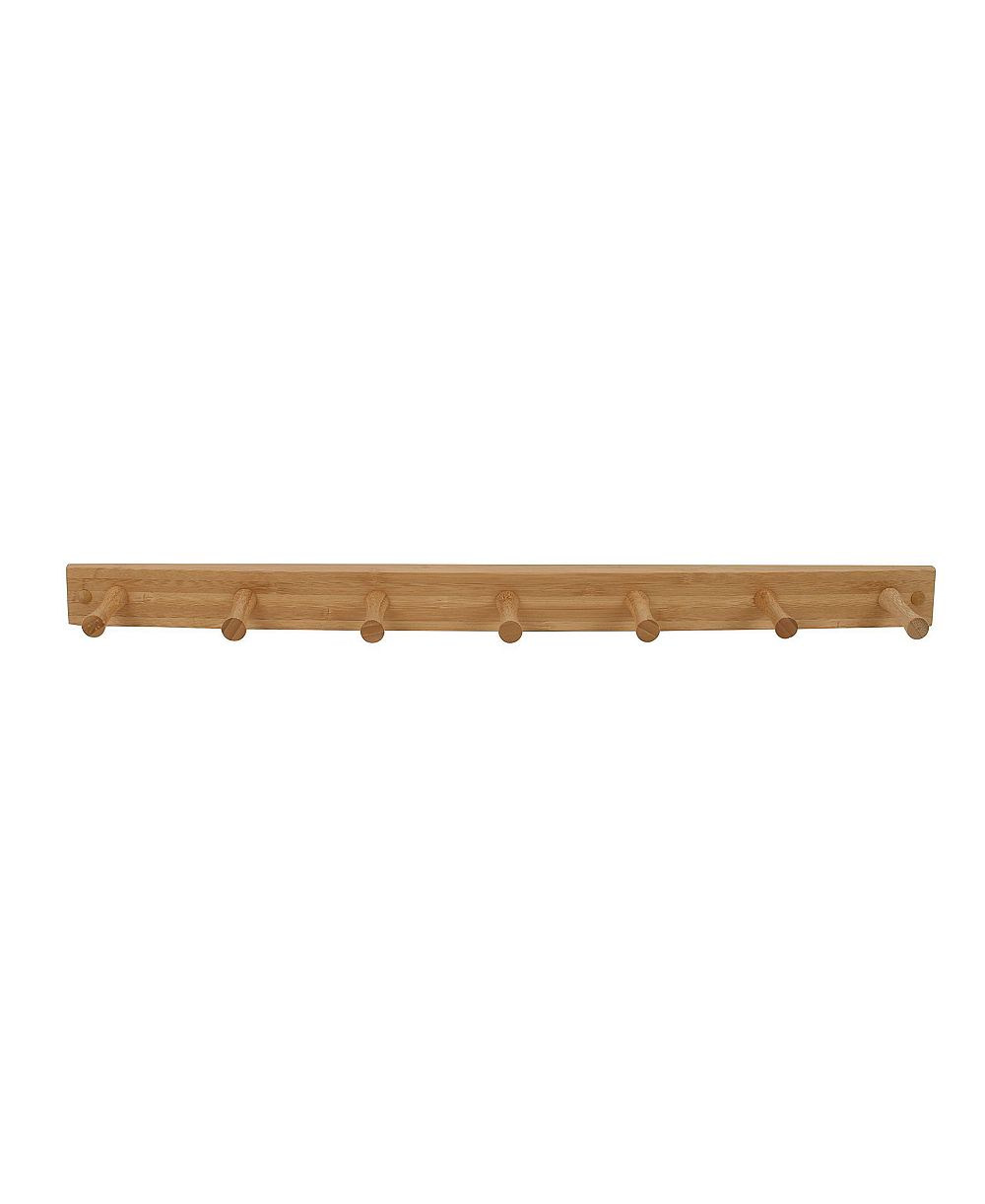Spectrum Diversified Wall Mounted 7-Peg Wood Hook Rack