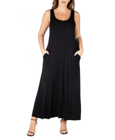 24seven Comfort Apparel Женское платье макси без рукавов Plus Size
