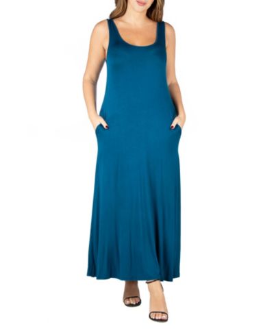 24seven Comfort Apparel Женское платье макси без рукавов Plus Size