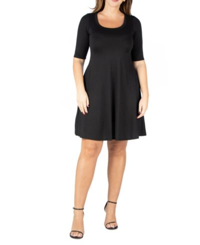 24seven Comfort Apparel Платье Plus Size длиной до колена
