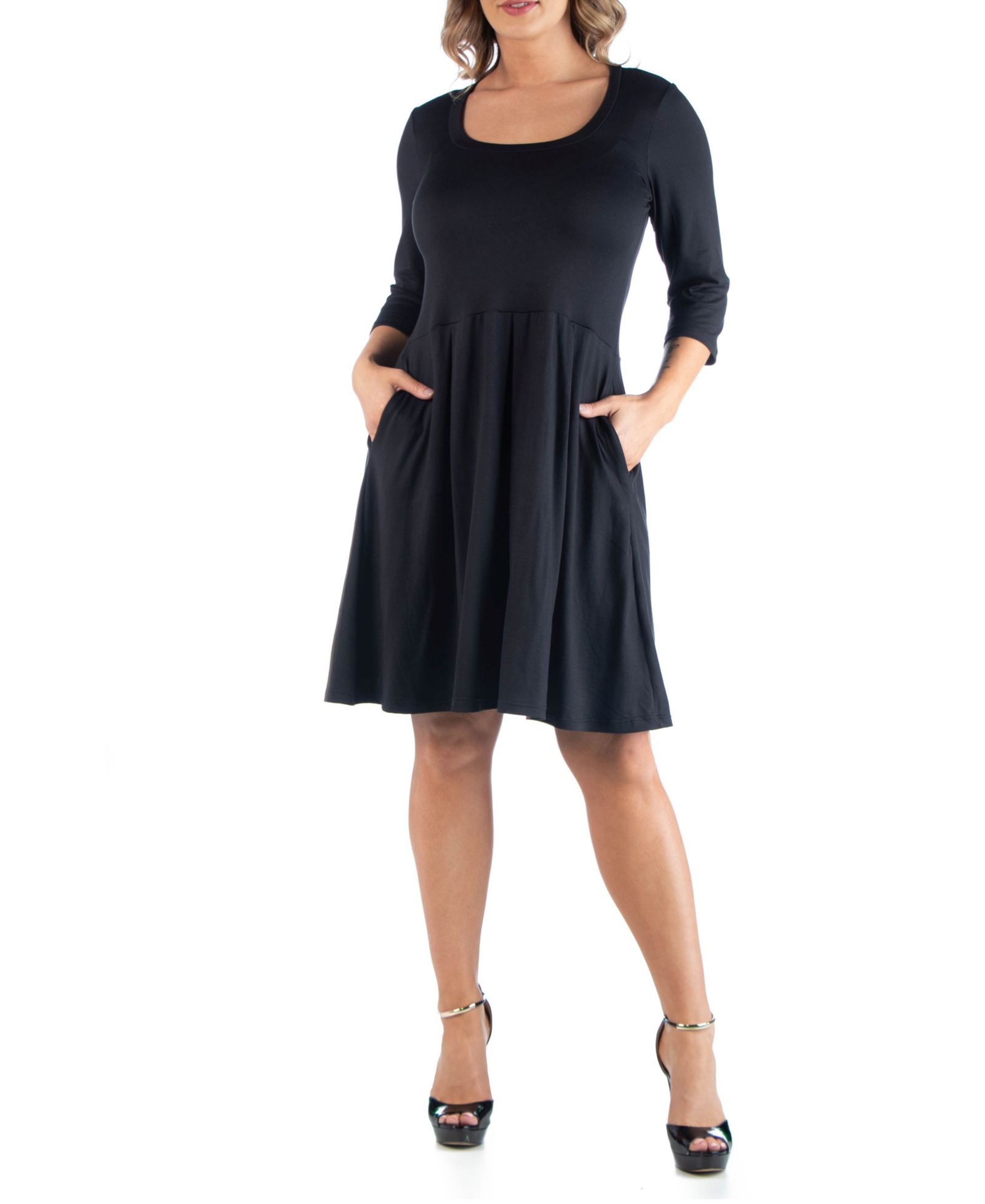 Женское платье Plus Size фасона Fit and Flare