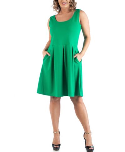 24seven Comfort Apparel Women's Plus Size Sleeveless Dress
