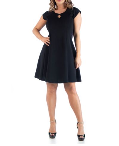 Платье Plus Size 24seven Comfort Apparel с вырезом keyhole